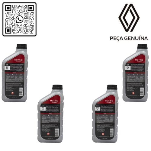 RN 089901-4  8660089901 OLEO 0W20 API SL SINTETICO MOTRIO FLEX_ETANOL_GAS._GNV x4 2